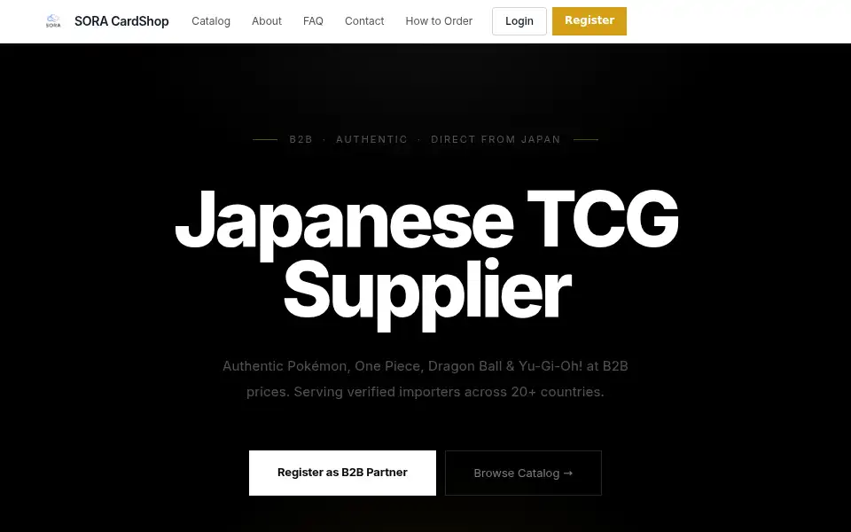 Screenshot of sora-cardshop.com