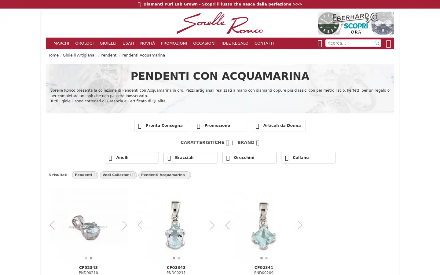 Screenshot of sorelleronco.it