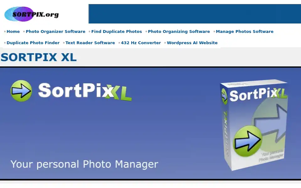 Screenshot of sortpix.org