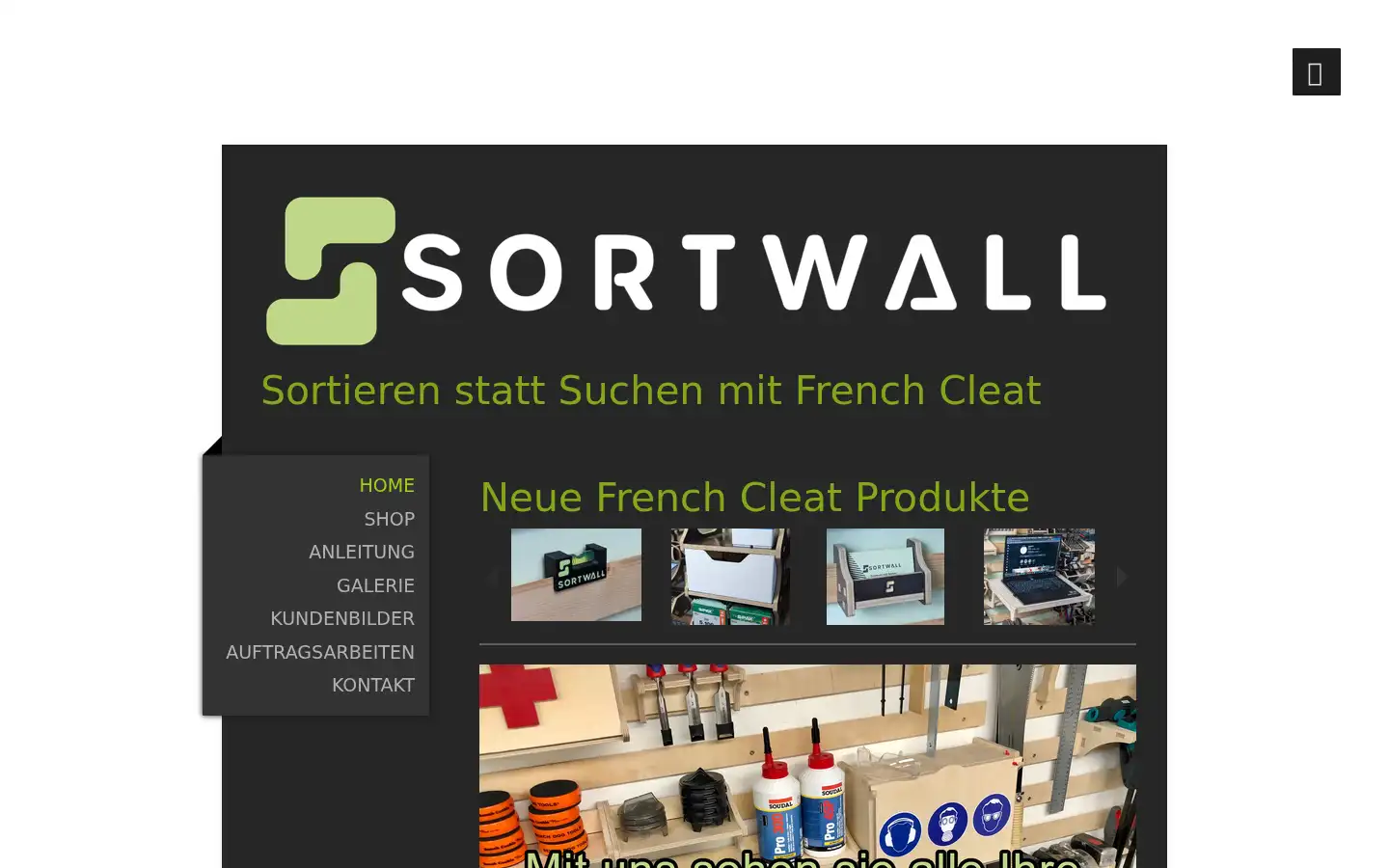 Screenshot of sortwall.de