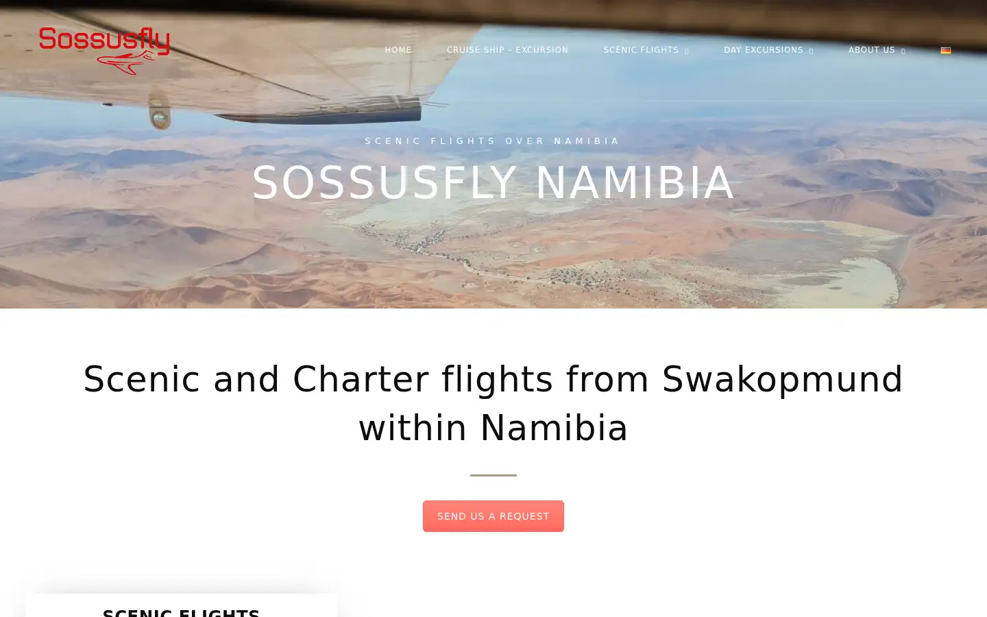 Screenshot of sossusfly.com