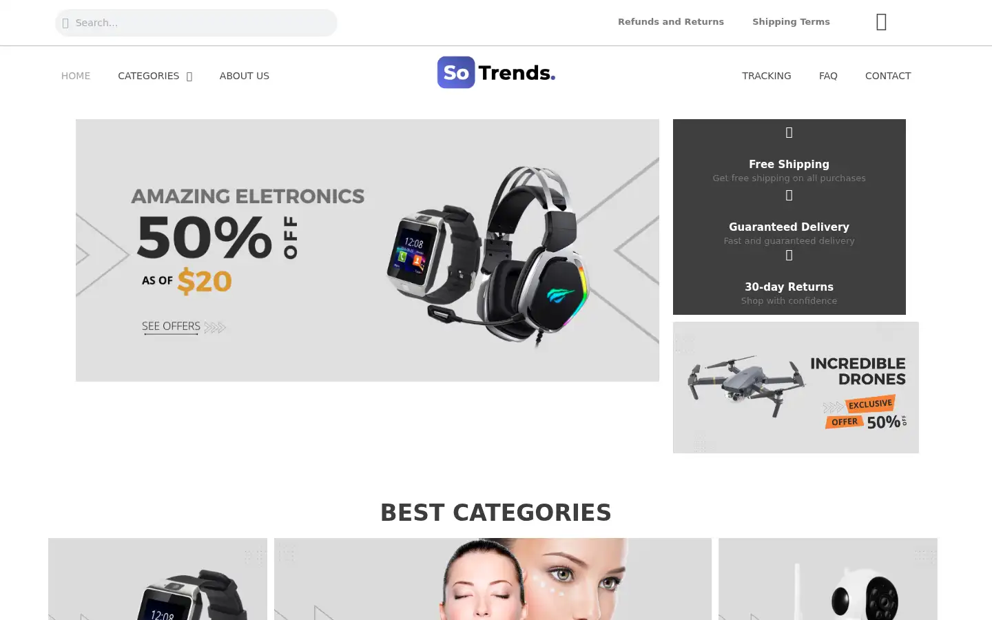 Screenshot of sotrends.com