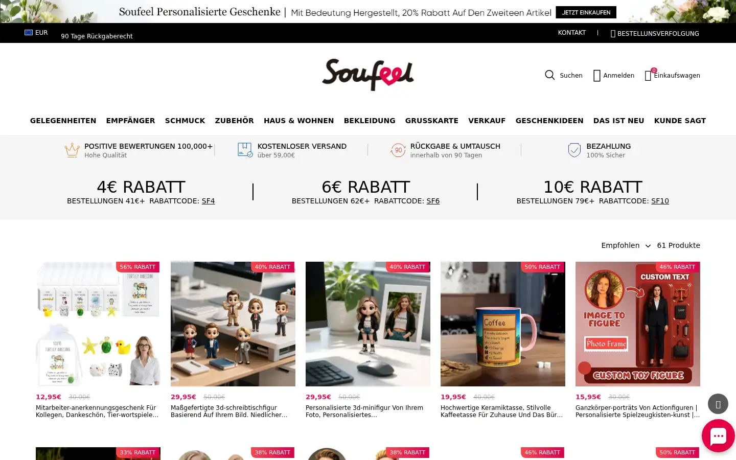 Screenshot of soufeel.de