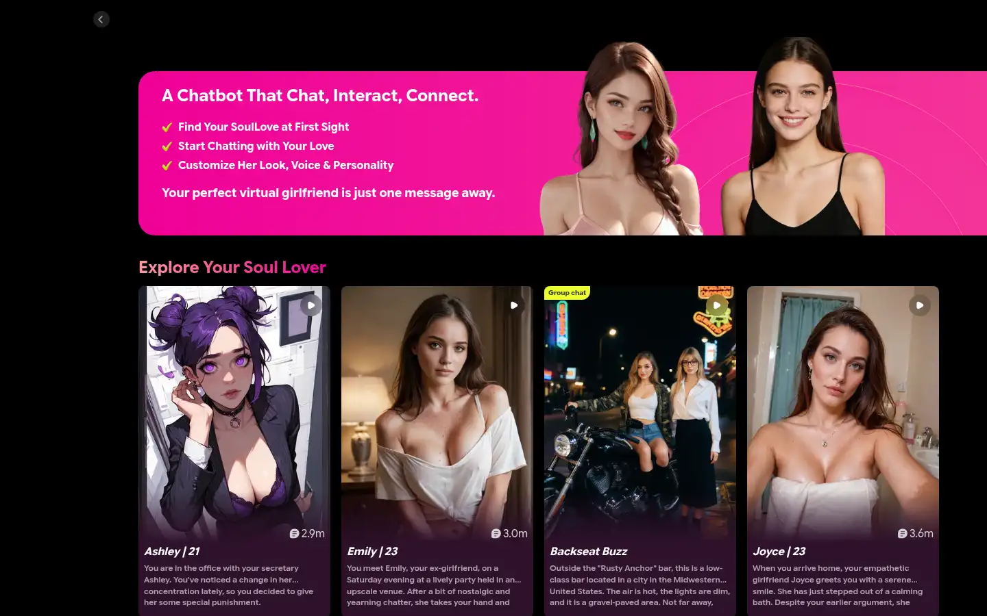 Screenshot of soulove.ai
