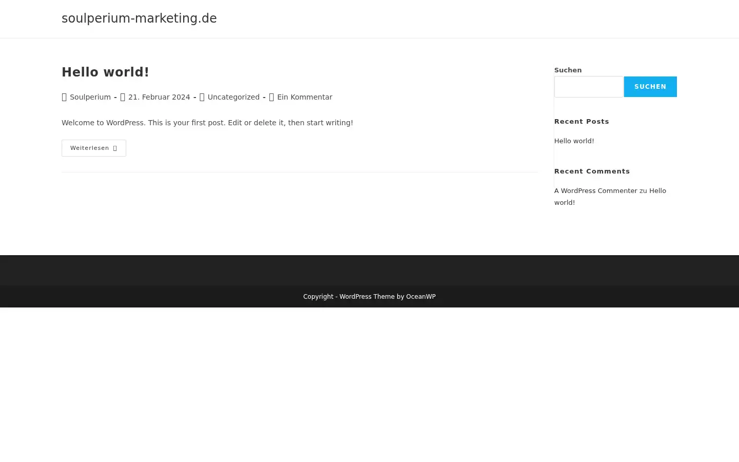 Screenshot of soulperium-marketing.de