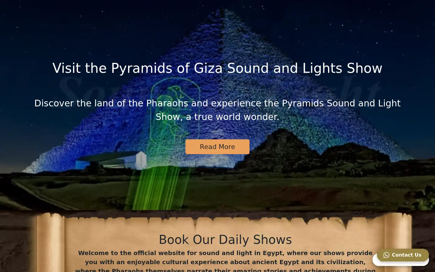 Screenshot of soundandlight.show