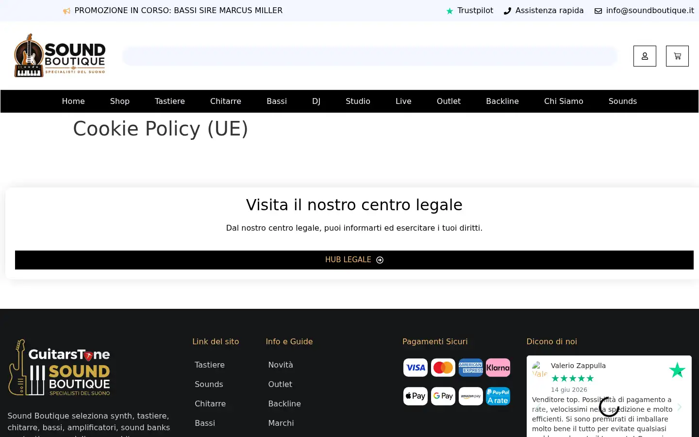 Screenshot of soundboutique.it