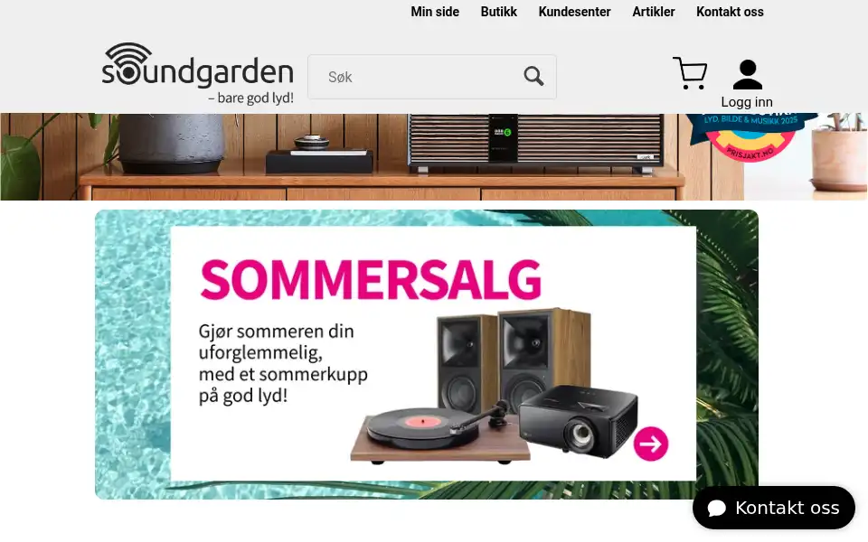 Screenshot of soundgarden.no