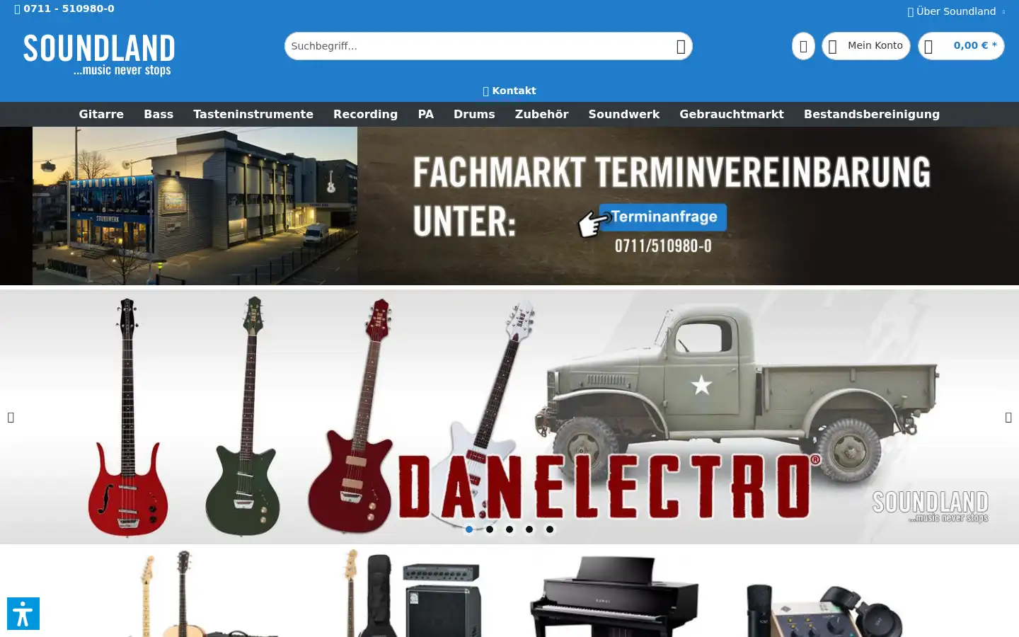 Screenshot of soundland.de
