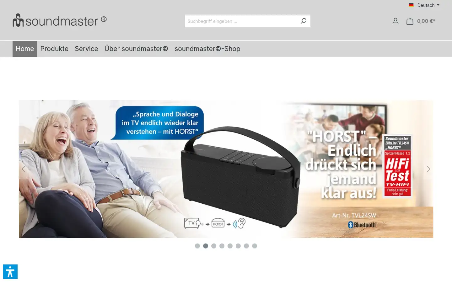 Screenshot of soundmaster.de