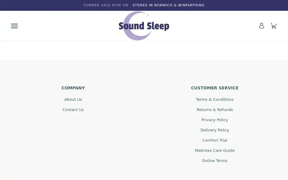 Screenshot of soundsleep.co.uk