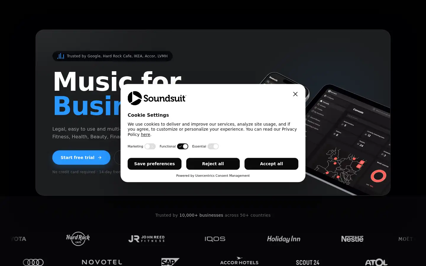 Screenshot of soundsuit.fm