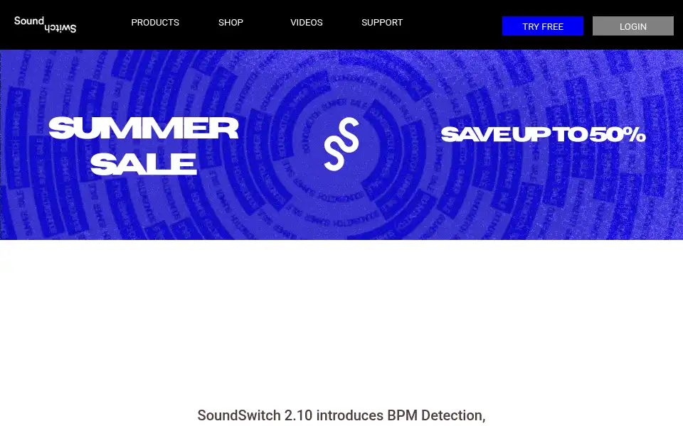 Screenshot of soundswitch.com