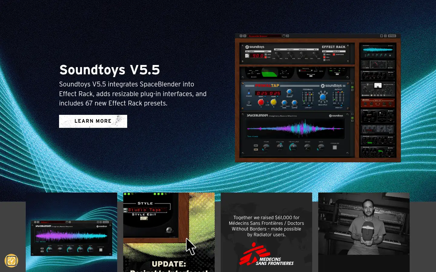 Screenshot of soundtoys.com