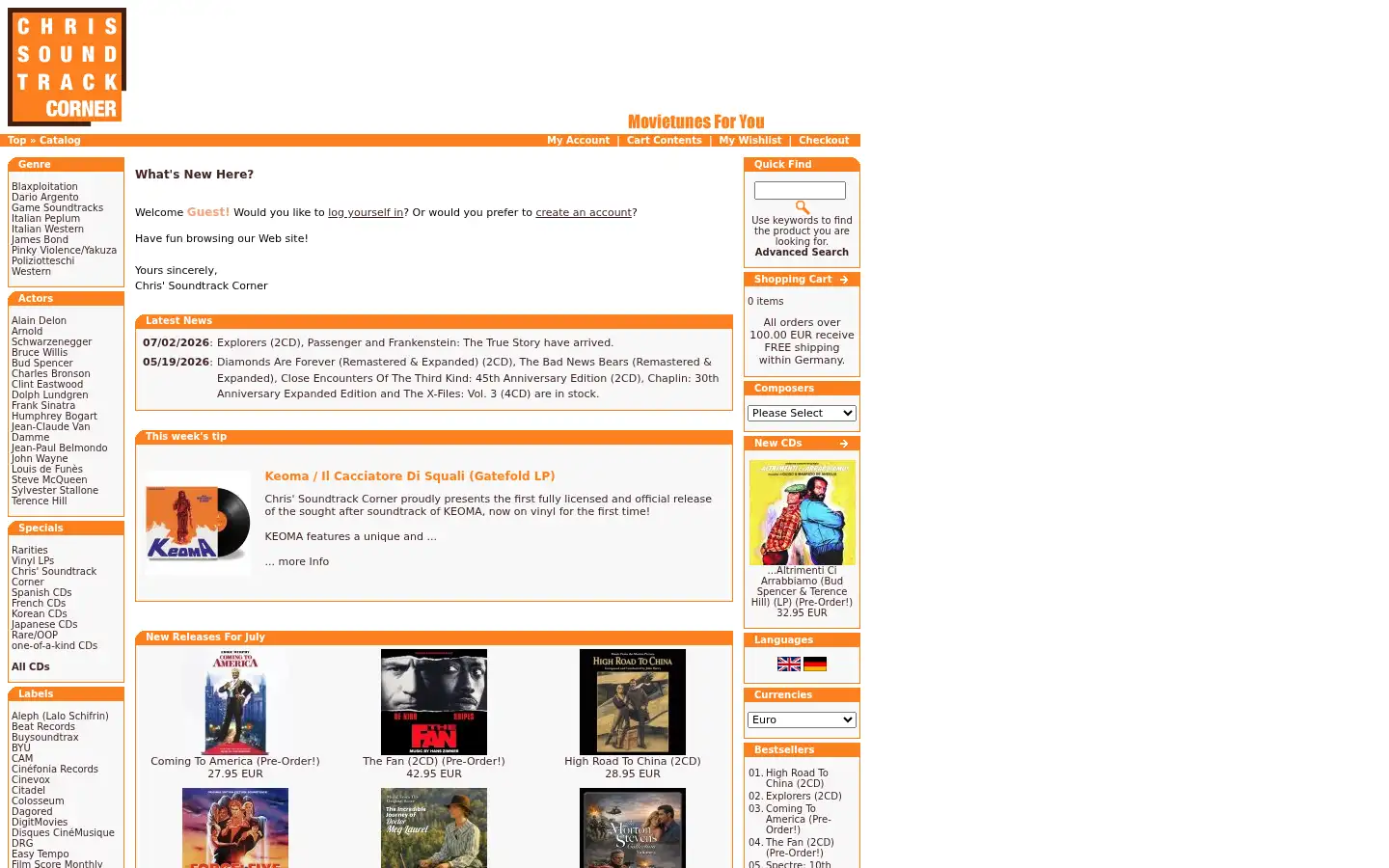 Screenshot of soundtrackcorner.de