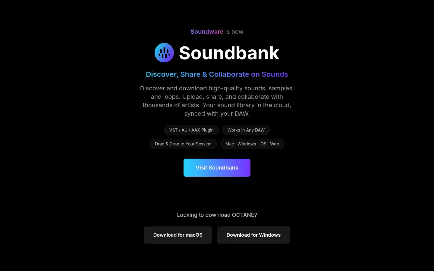 Screenshot of soundware.io