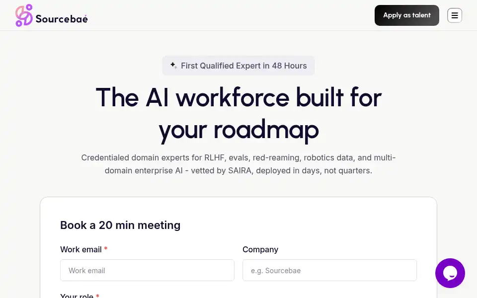 Screenshot of sourcebae.com