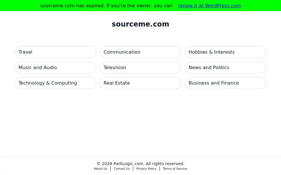 Screenshot of sourceme.com