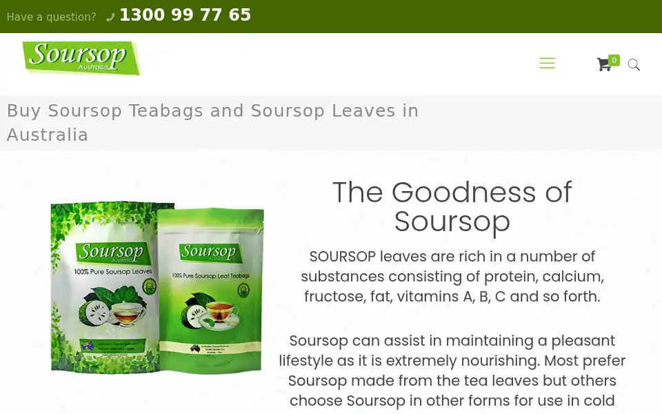 Screenshot of soursop.com.au