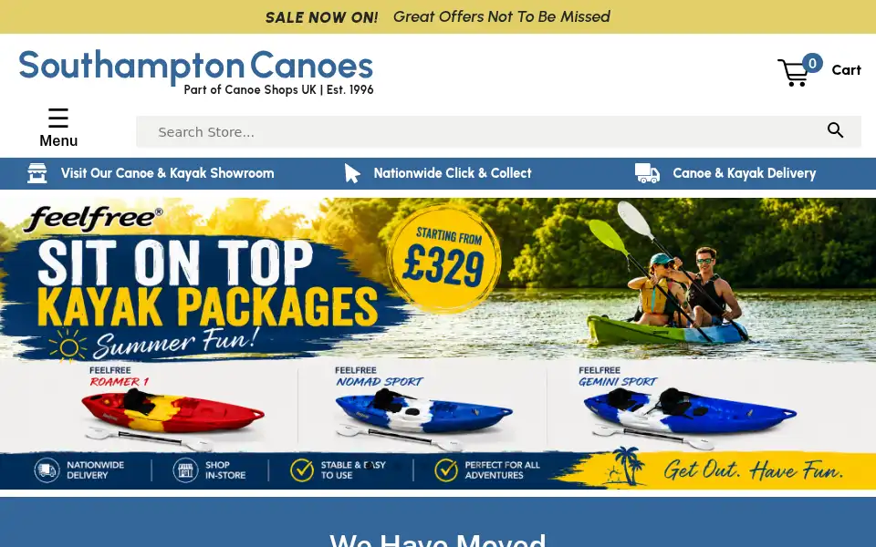 Screenshot of southampton-canoes.co.uk