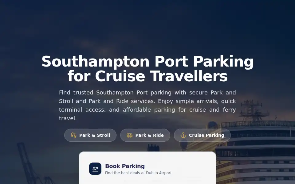 Screenshot of southamptonportparkingservices.co.uk