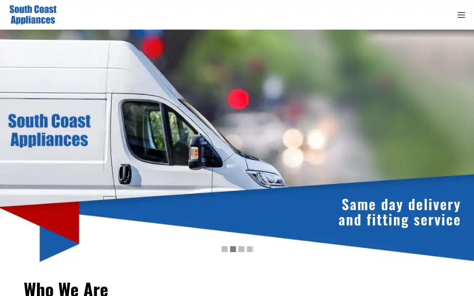 Screenshot of southcoastappliances.com