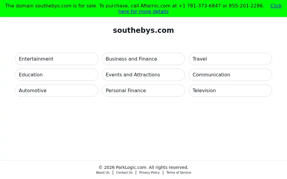 Screenshot of southebys.com