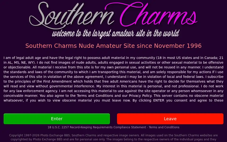 Screenshot of southern-charms.com