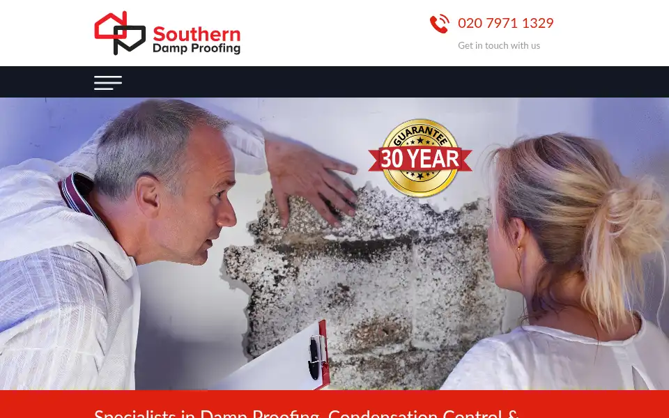 Screenshot of southerndampproofing.co.uk
