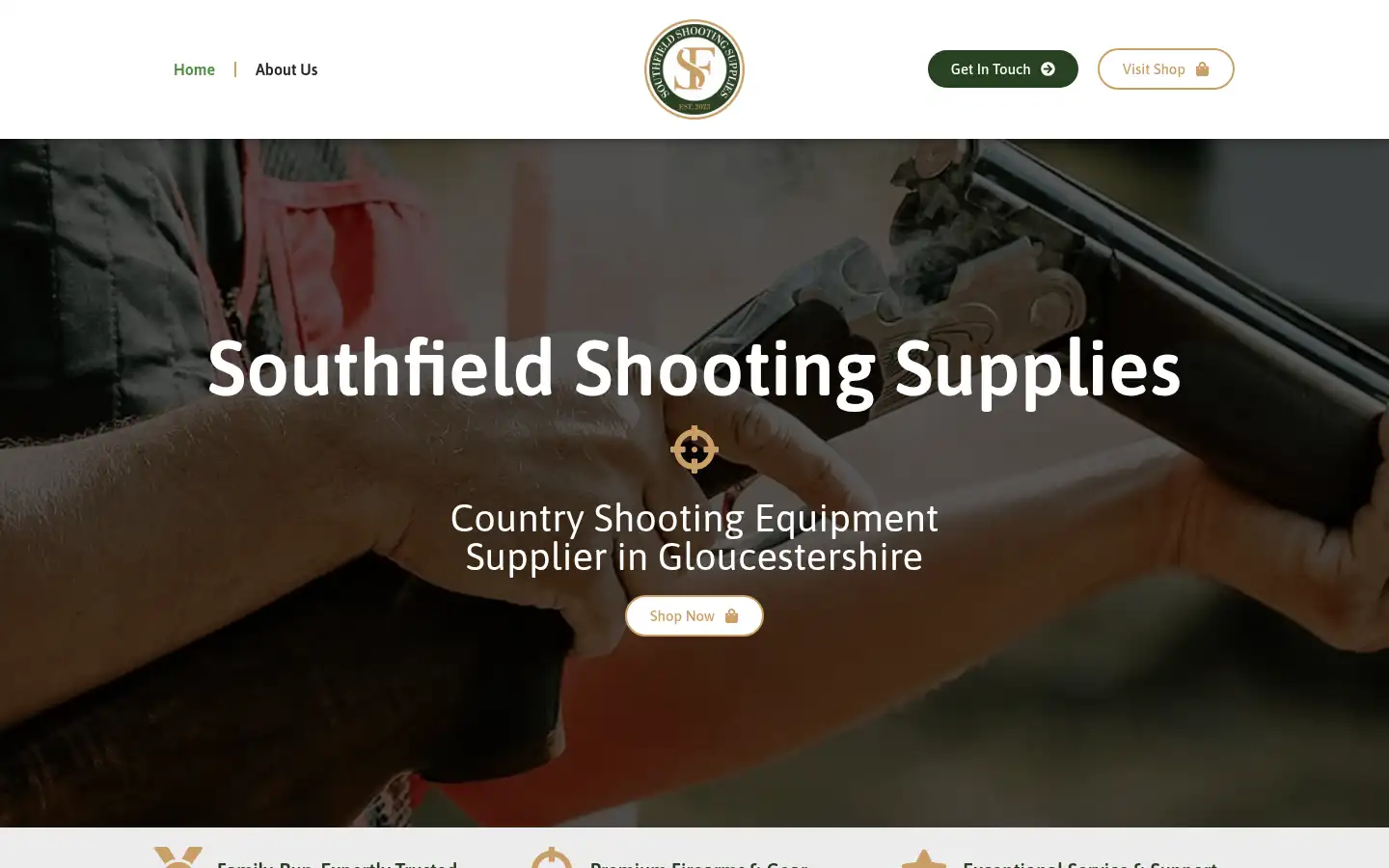 Screenshot of southfieldshootingsupplies.co.uk