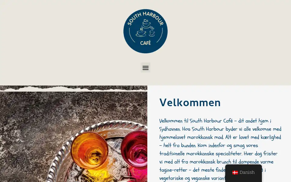 Screenshot of southharbourcafe.dk