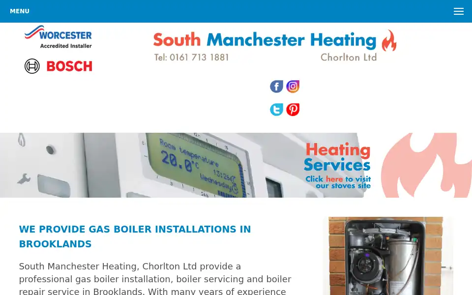 Screenshot of southmanchesterheatingltd.co.uk
