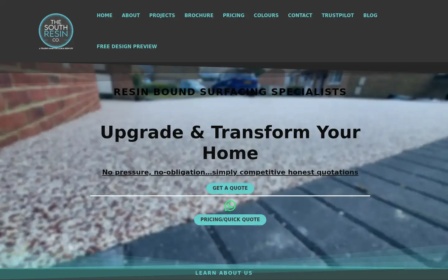 Screenshot of southresin.co.uk