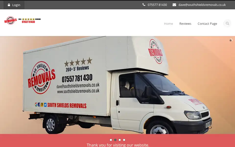 Screenshot of southshieldsremovals.co.uk