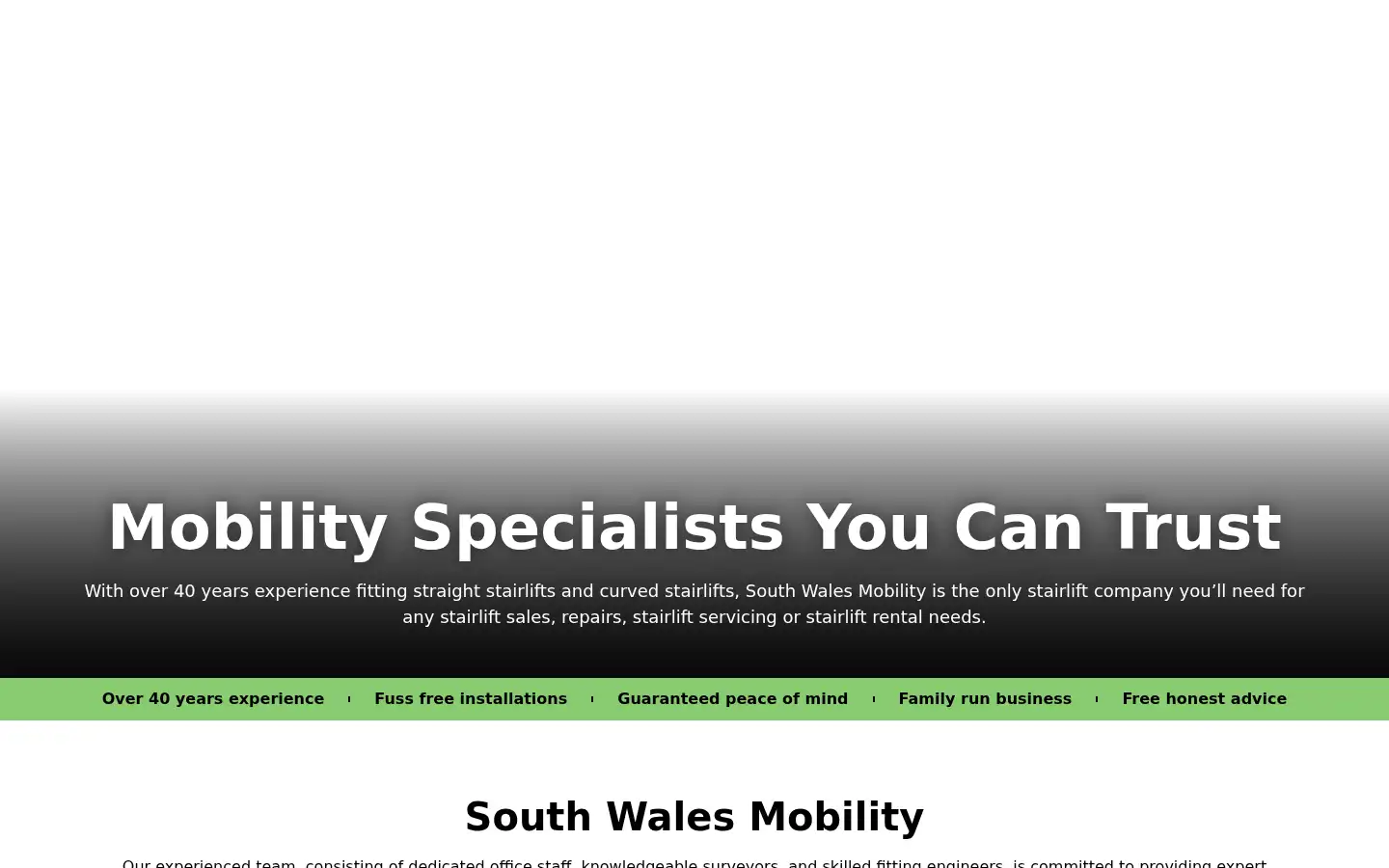 Screenshot of southwalesmobility.com