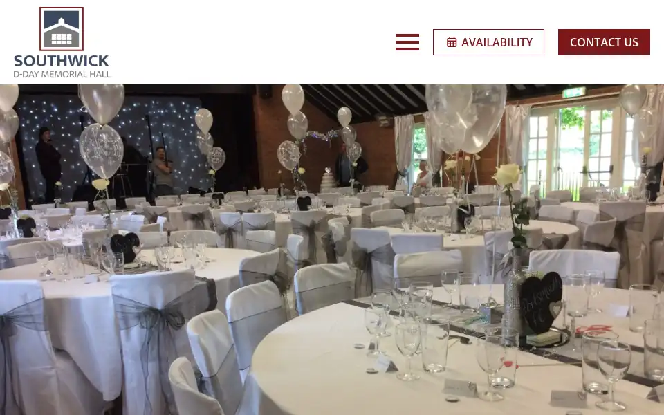 Screenshot of southwickvillagehall.co.uk