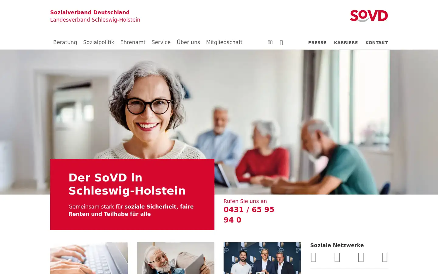 Screenshot of sovd-sh.de