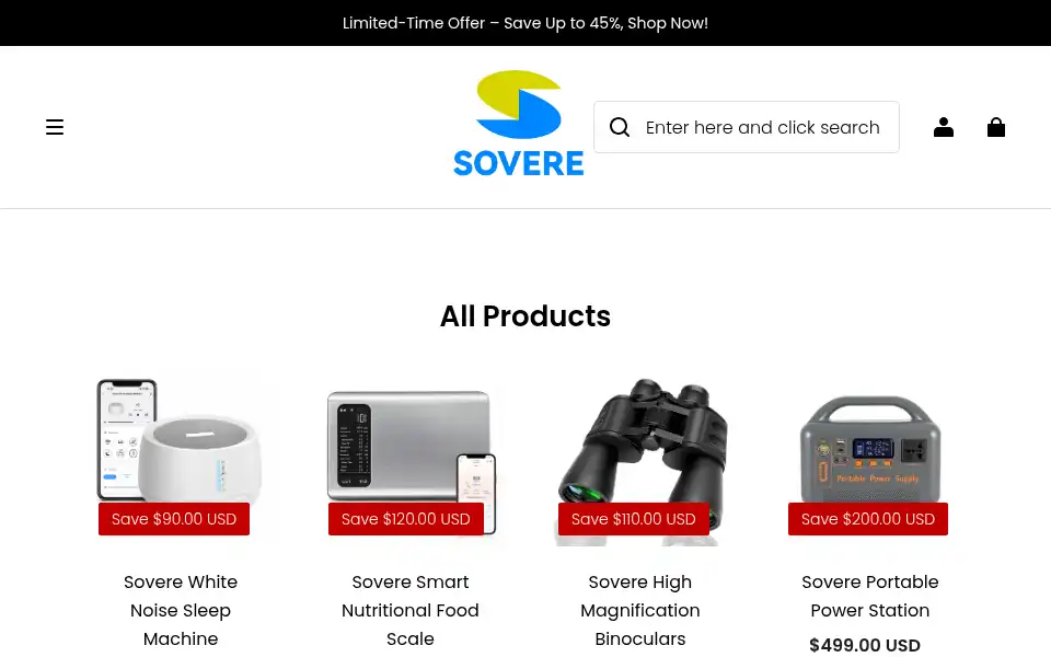 Screenshot of sovere-us.com
