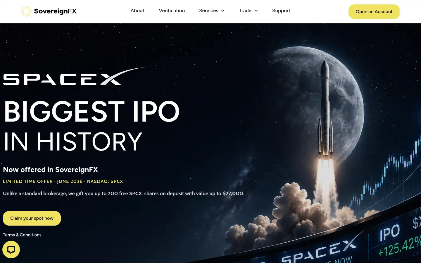 Screenshot of sovereignfx.net