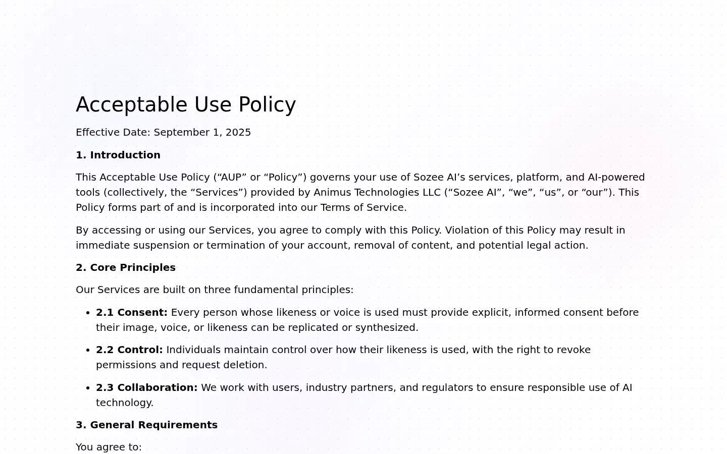 Screenshot of sozee.ai