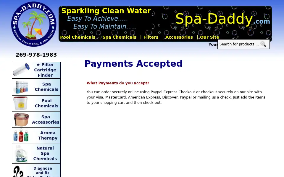 Screenshot of spa-daddy.com