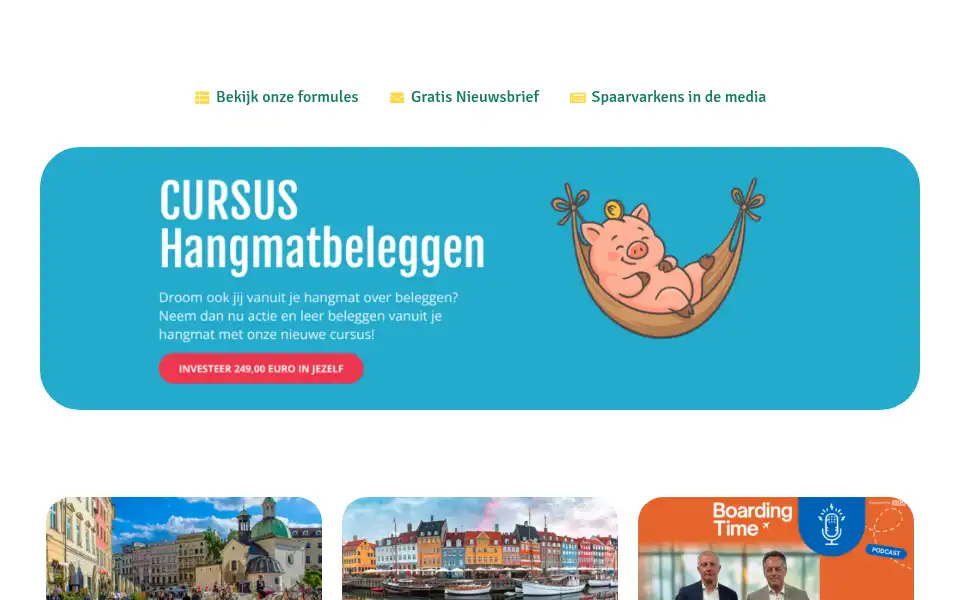 Screenshot of spaarvarkens.be