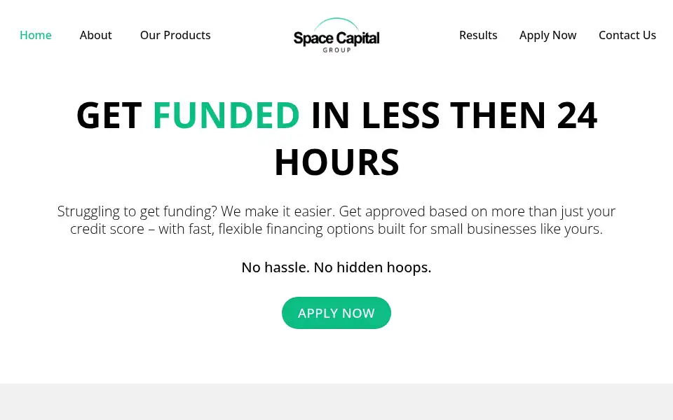 Screenshot of spacecapitalgroup.com