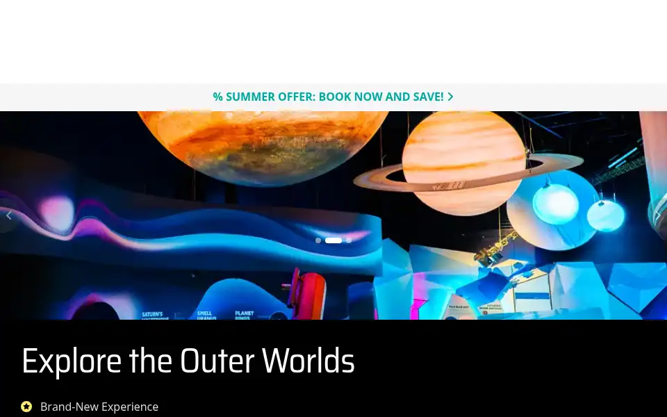 Screenshot of spacecentre.co.uk