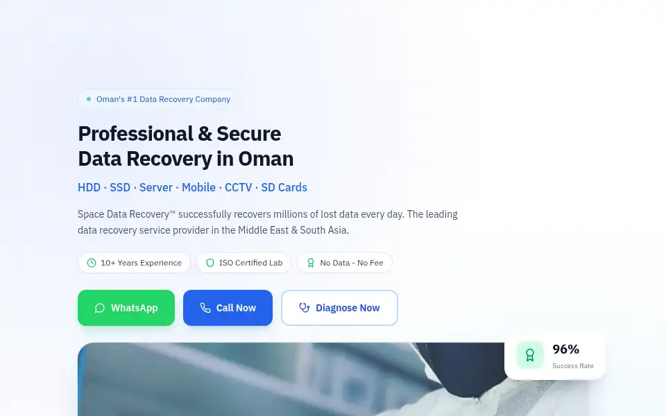 Screenshot of spacedatarecovery.com