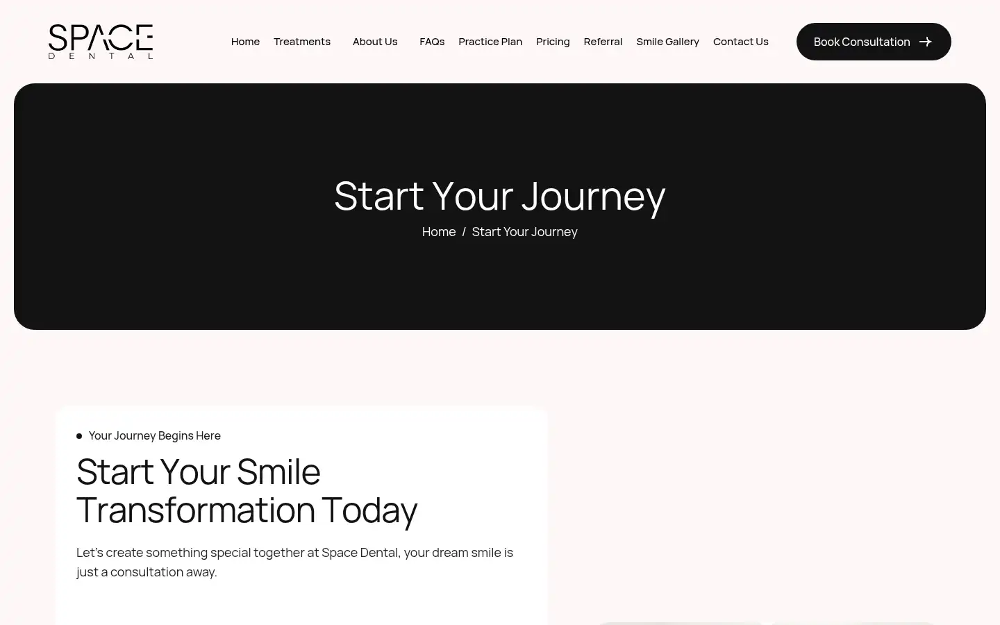 Screenshot of spacedental.co.uk