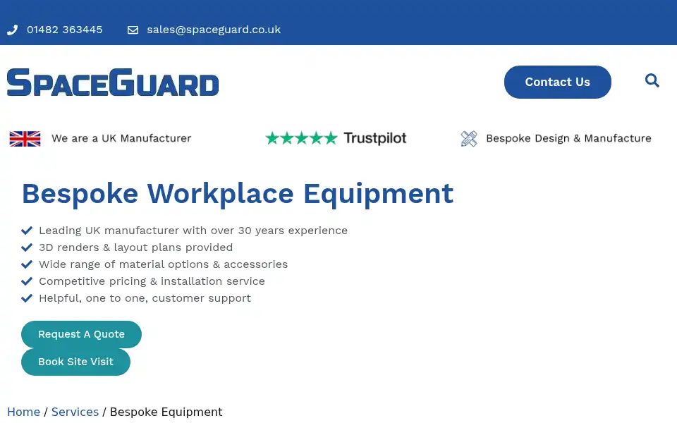 Screenshot of spaceguard.co.uk