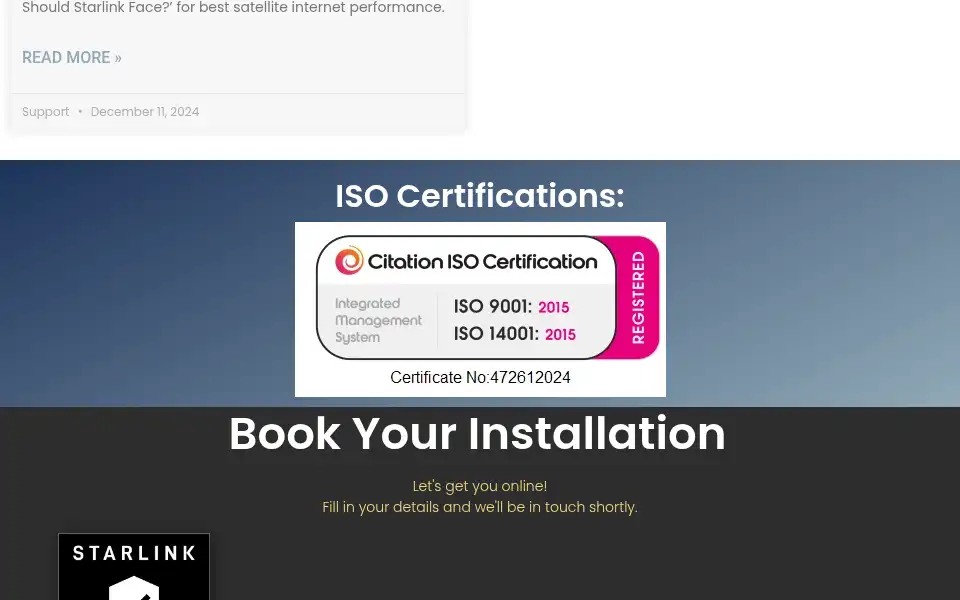 Screenshot of spacelink-installations.co.uk