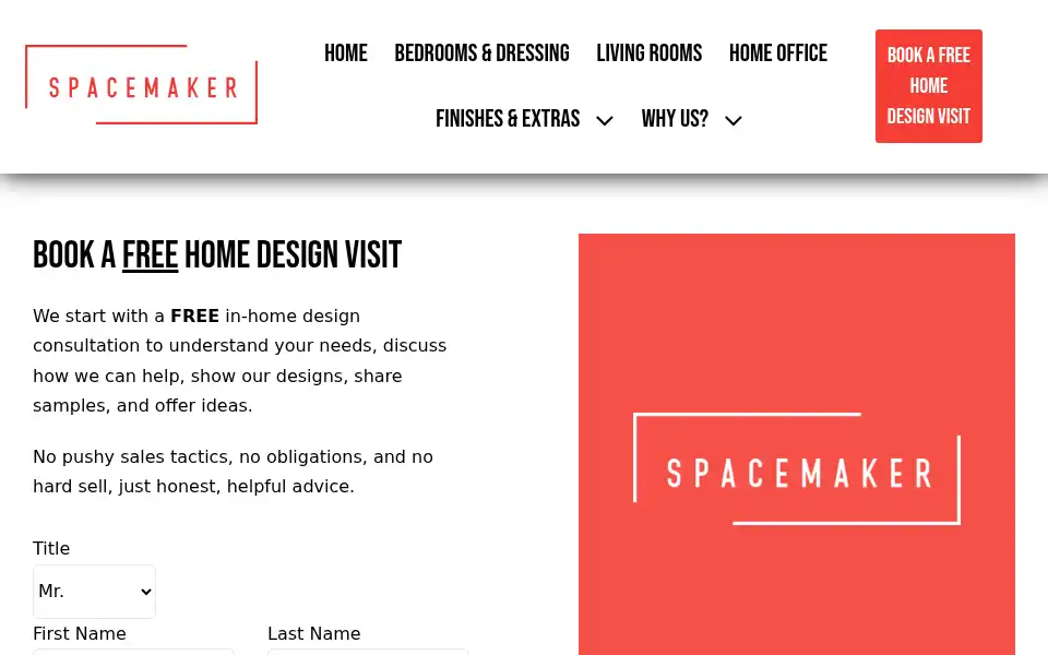 Screenshot of spacemakerfurniture.co.uk
