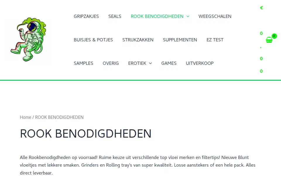 Screenshot of spacesupplies.nl